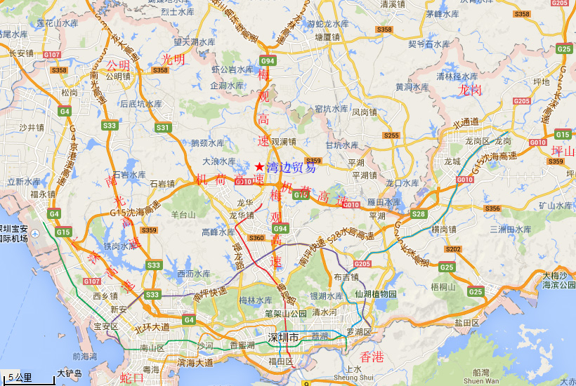 深圳地图 湾边贸易 深圳地图 湾边贸易